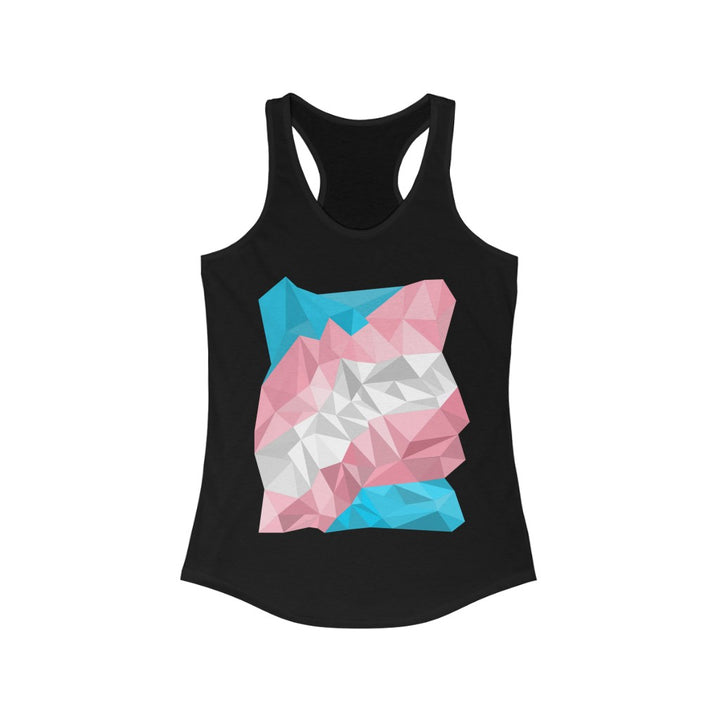 Trans Tank Top Racerback - Abstract Trans Flag